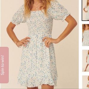 Smocked Floral Mini dress